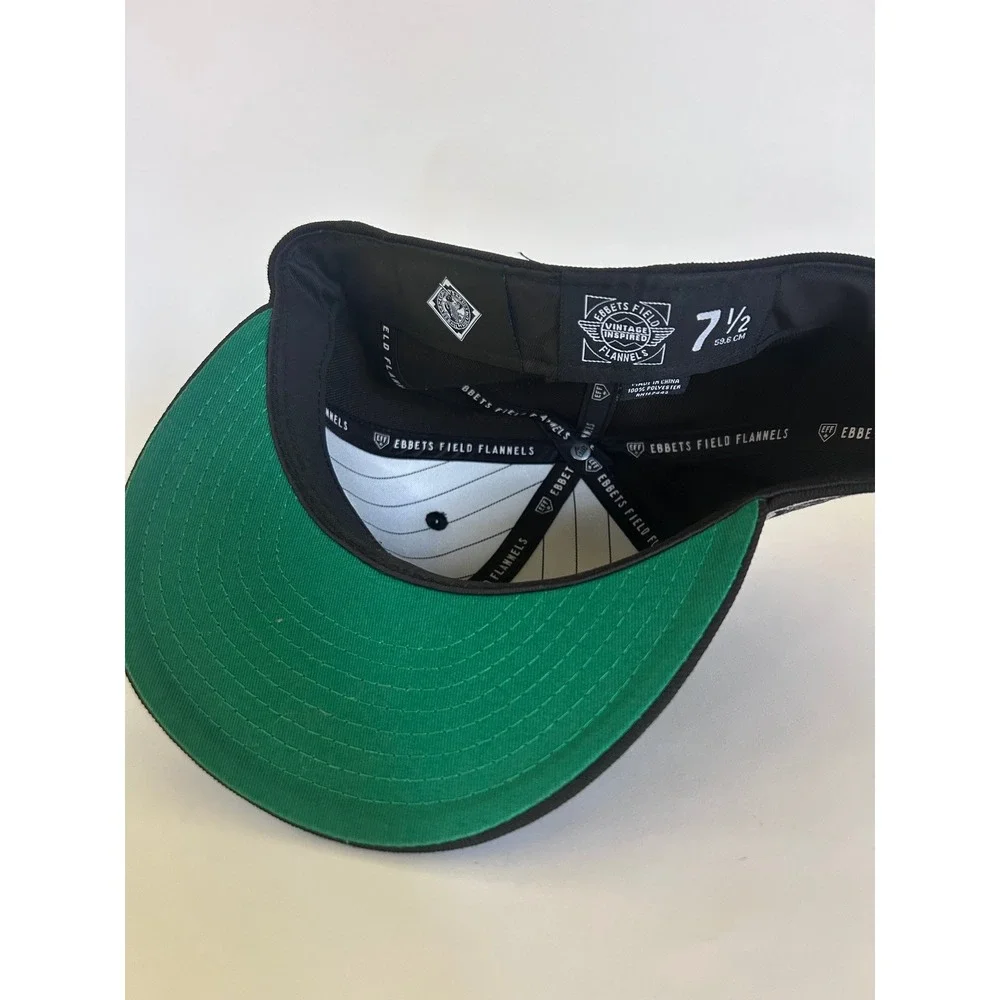 New York Black Yankees 7 1/2 Ebbets Field Flannels Fitted Baseball Cap Hat 1931